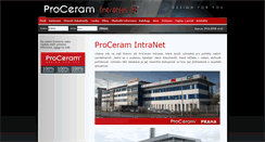 Desktop Screenshot of intranet.proceram.cz